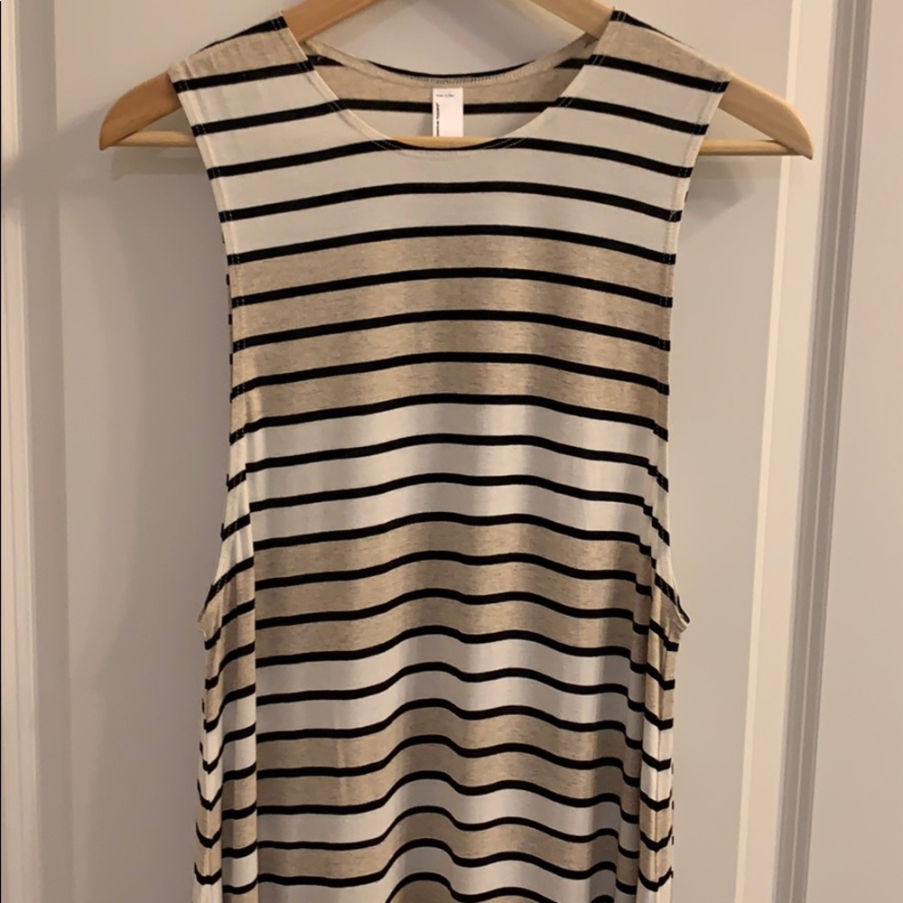 American Apparel sleeveless striped dress